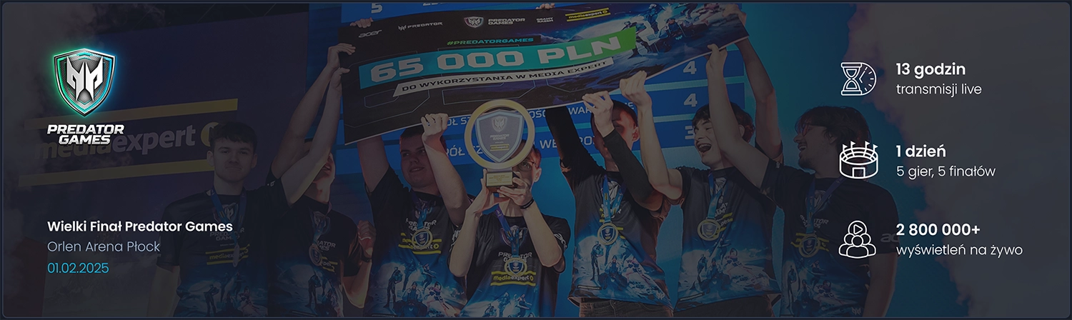 Zdjęcie z finału Predator Games w Orlen Arenie w Płocku